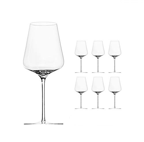 Original Sophienwald 6 Stk Bordeaux Glas + Poliertuch im Set Collection PHOENIX©