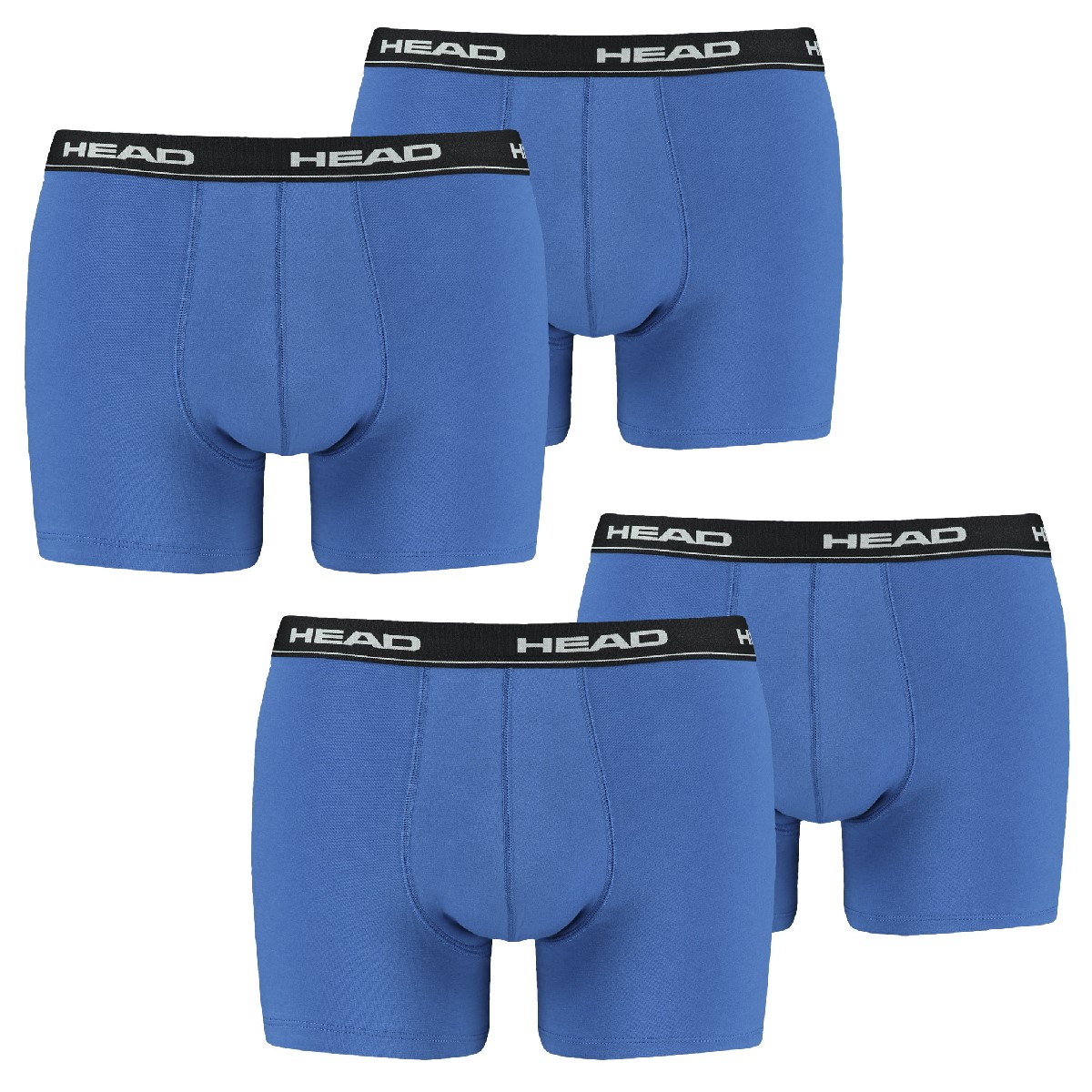 HEAD Herren Boxer Shorts Basic 2er Pack, mehrfarbig(Blue/Black),L