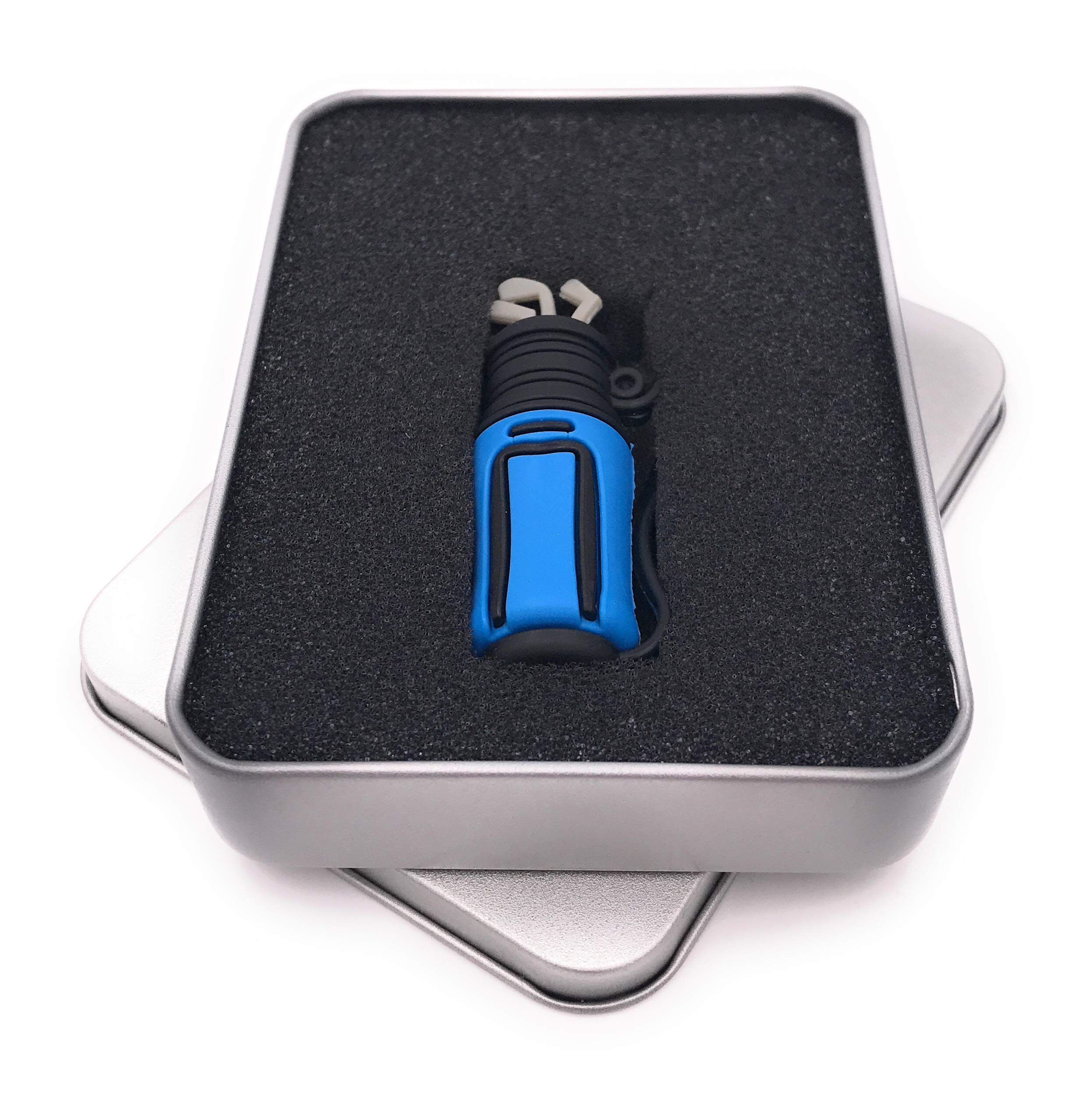 Onwomania Golftasche Tasche Beutel Golfschläger blau USB Stick in Alu Geschenkbox 64 GB USB 3.0