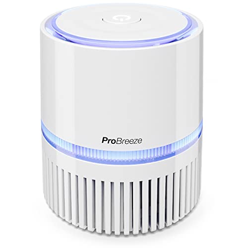 Pro Breeze™ 3-in-1 Mini Desktop Luftreiniger mit HEPA Filter und Ionisator – Kleiner Luftfilter für zu Hause oder Büro – ideal für Allergiker und Raucher | USB und Netzkabel