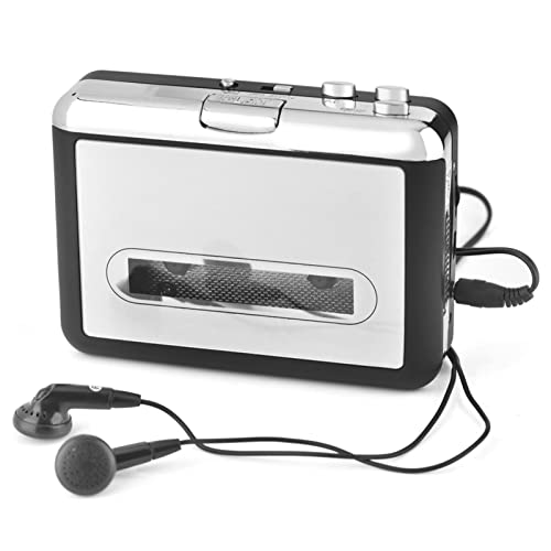 Kassettenrekorder, USB-Assette-zu-MP3-Konverter Plug-and-Play-Band zu MP3-Musikplayer mit Kopfhörern für Windows 2000/XP/Vista/Win 7