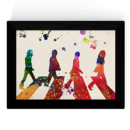 Nacnic Music Band Kunst Die Beatles (Zebra-Pass) in A3-Size-Plakat-Stil-Farb-Explosionspapier 250 GR-Rahmen