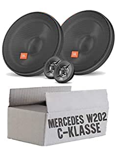 JUST SOUND Lasse W202 Ablage - Lautsprecher Boxen JBL 16,5cm System Auto Einbausatz - Einbauset passend für Mercedes C-Klasse Best Choice for caraudio