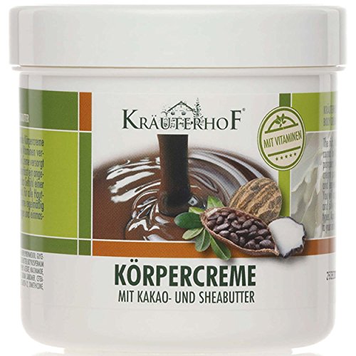 Kräuterhof 5er Vorteilspack Körpercreme mit Kakao- und Sheabutter, 5 Dosen a 250ml