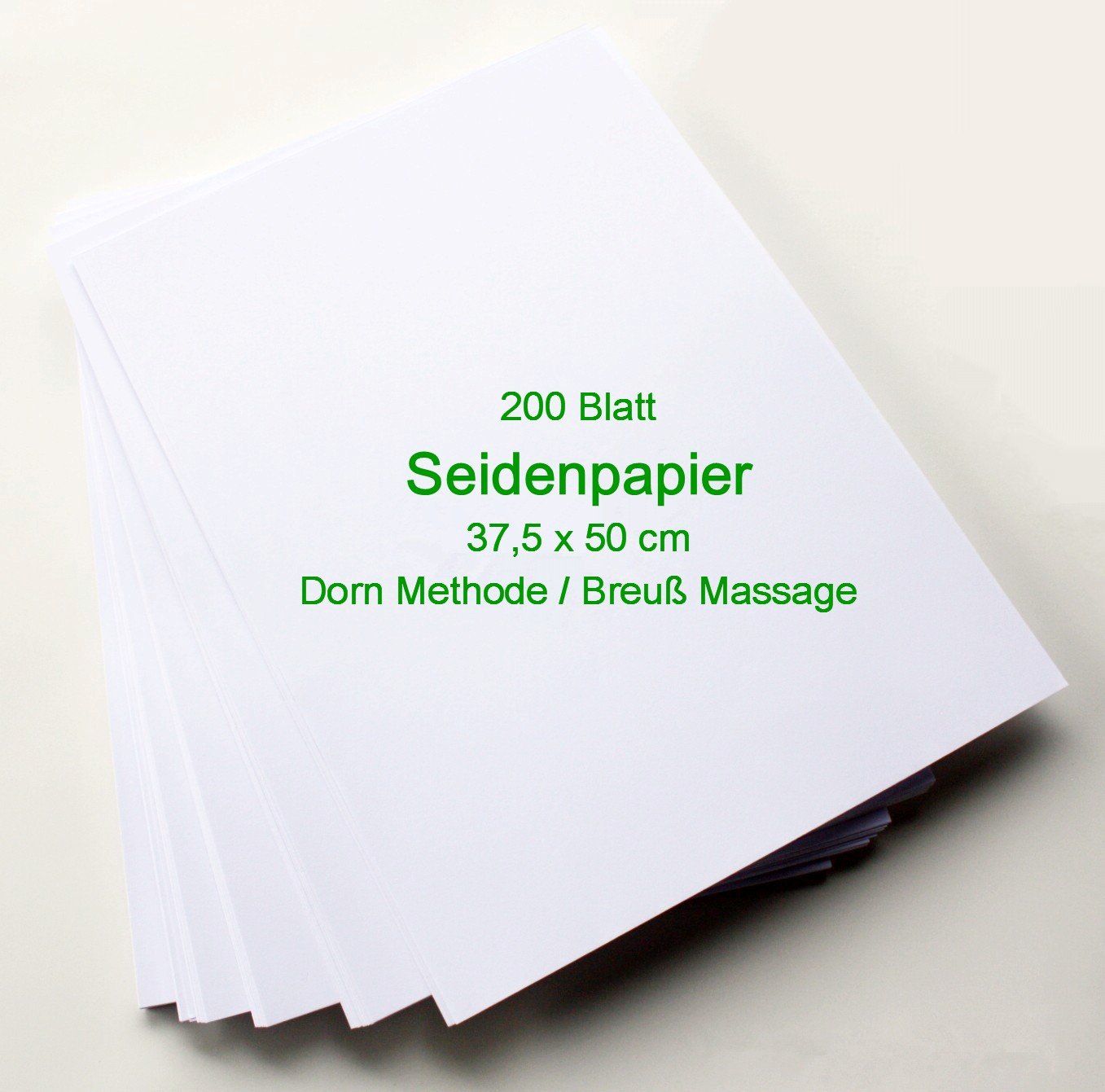 200 Blatt Seidenpapier für Dorn Methode/Breuß Massage - 37,5cm x 50,0 cm