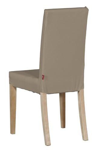 Dekoria Harry Stuhlhusse kurz Husse Stuhlbezug Stuhlkissen passend für IKEA Modell Harry Hellbraun