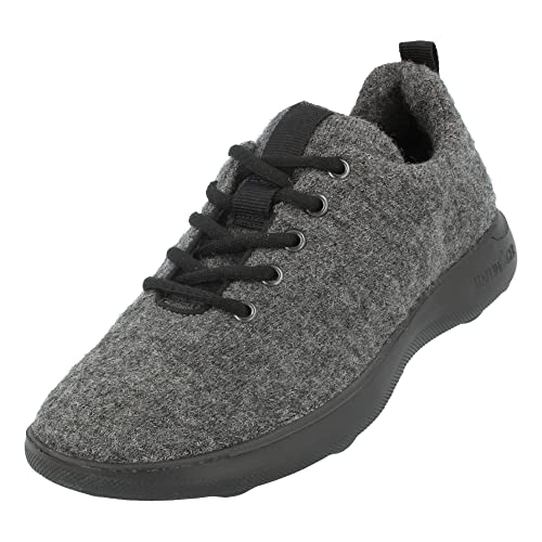 Haflinger Unisex-Erwachsene Wool-Sneaker Every day Hausschuh, anthrazit, 43