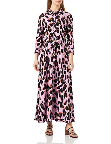 YAS Damen Yassavanna Long Shirt Dress S. Noos Kleid, Orchid/Aop:liro Print, S EU