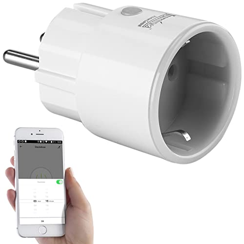 Luminea Home Control Energiemesser: Mini-WLAN-Steckdose mit App und Bluetooth, für Alexa & GA, 16 A (Stromzähler Steckdose mit App)