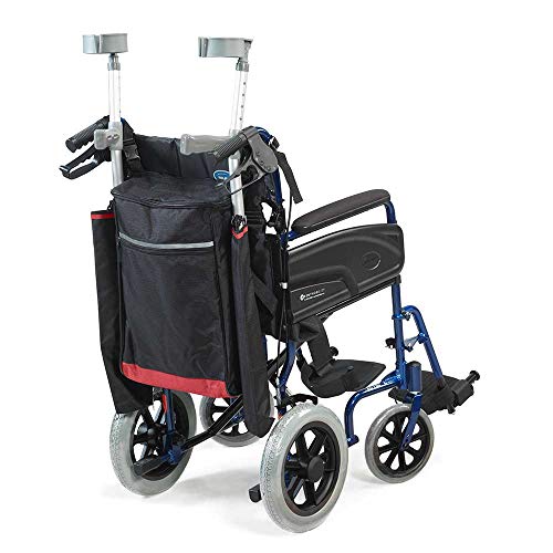 NRS Healthcare Rollstühle, Elektromobil und Zubehör, Taschen und Körbe, Schwarz und Burgunderrot