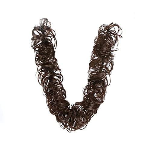 Unordentlicher Haarknoten DIY lockiges langes Chignon-Haarteil, Haarband for Frauen, unordentliche Haarknotenverlängerungen, 80 cm lange synthetische, zerzauste, flauschige Haarknoten, umwickelbare Ha