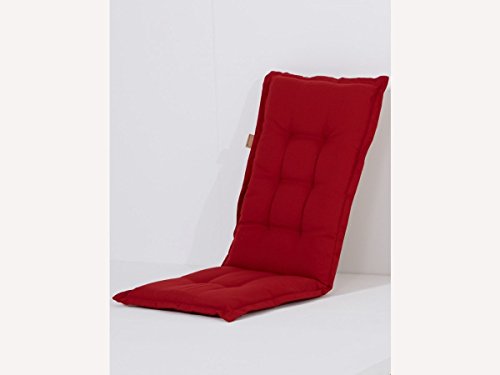 Madison 7PHOS-F118 Stuhlauflage, hoch Rib, 123 x 50 cm, Acryl, rot