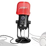 JOBY Wavo POD USB-Kondensatormikrofon für PC, Streaming Mikrofon, Podcasts, mit Stummschaltung, Verstärkungsregelung, Live-Überwachung, Plug-and-Play für PC und Mac, USB Mikrofon, Gaming Mikrofon PC