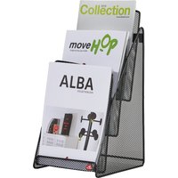 ALBA Tisch-Display , MESHPREZA5, , A5 hoch, schwarz, 3 Fächer