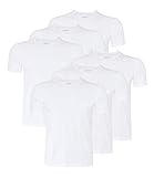 BOSS Hugo Herren T-Shirts Business Shirts Crew Neck 50325388 6er Pack, Farbe:Weiß;Größe:2XL;Artikel:-100 White