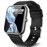 KALINCO Smartwatch, Smart Watch mit Blutdruckmessung, Fitness Tracker Pulsuhr Schlafmonitor Sportuhr IP67 Wasserdicht Schrittzähler für Damen Herren
