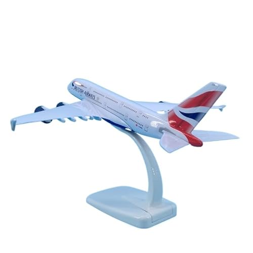 ZYAURA Für: 20cm 1/400 Maßstab Modell Flugzeug Spielzeug Airbus A380 Modell British Airways Druckguss Legierung Flugzeug