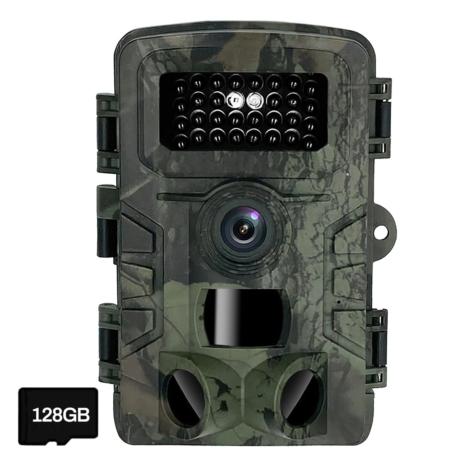 GOXAEEE Wildkamera mit Bewegungsmelder Nachtsicht, 36MP 1080P HD Wildtierkamera,0.3s Jagdkamera,940NM unsichtbares Infrarot nachtsichtkamera für Wildbeobachtung,IP66 Wasserdicht (Mit 128G-Karte)