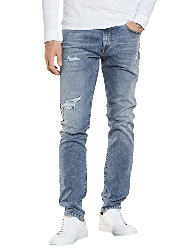 emilio adani Herren Super-Stretch-Jeans Slim Fit, 34671, Blau in Größe 32/32