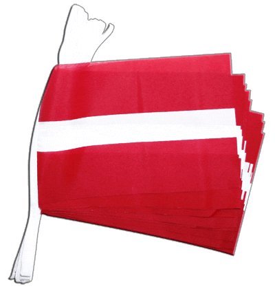 Flaggenfritze Fahnenkette Lettland, Länge 5,9 m