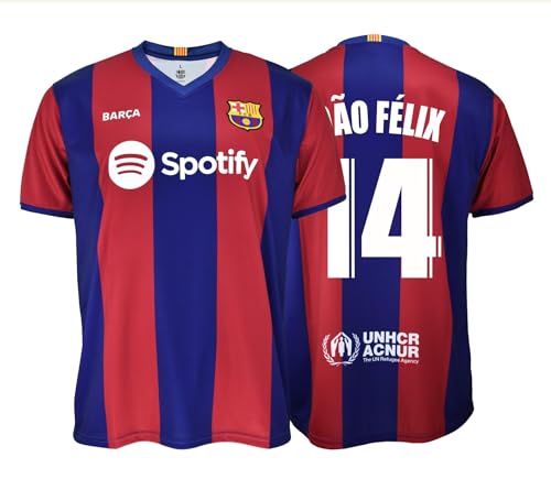 FC Barcelona Trikot 1. EQ 2023–24, Replika-Lizenz – Dorsal 14 Joao Felix, Erwachsenengröße XL