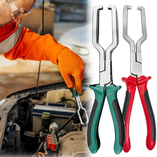Electrical Disconnect Pliers, Electrical Connector Pliers, Electrical Connector Disconnect Tool, Automotive Electrical Connector Disconnect Pliers Long Spark Plug Removal Pliers (Green+Red)