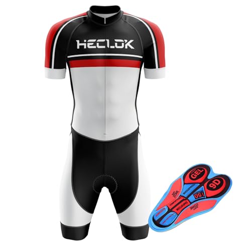 Herren Pro Fahrrad Skinsuit Kurzarm,Herren Pro Trisuit Kurzarm Triathlonanzug für Ironman＋Wettkampfprofi gepolstert,Trisuit Einteiler–Triathlonanzug,für Wettkampf Run,Cycle,Swim (TYP-5,XL)