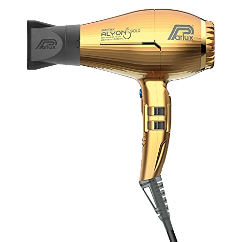 Professioneller Haartrockner ALYON® Gold Edition, leistungsstark, leicht und leise mit Ionen-Technologie – schnelles Trocknen und glänzendes Haar – Farbe Gold