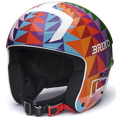 Briko Unisex – Erwachsene Helm Helmet, Shiny Black-White, XXL