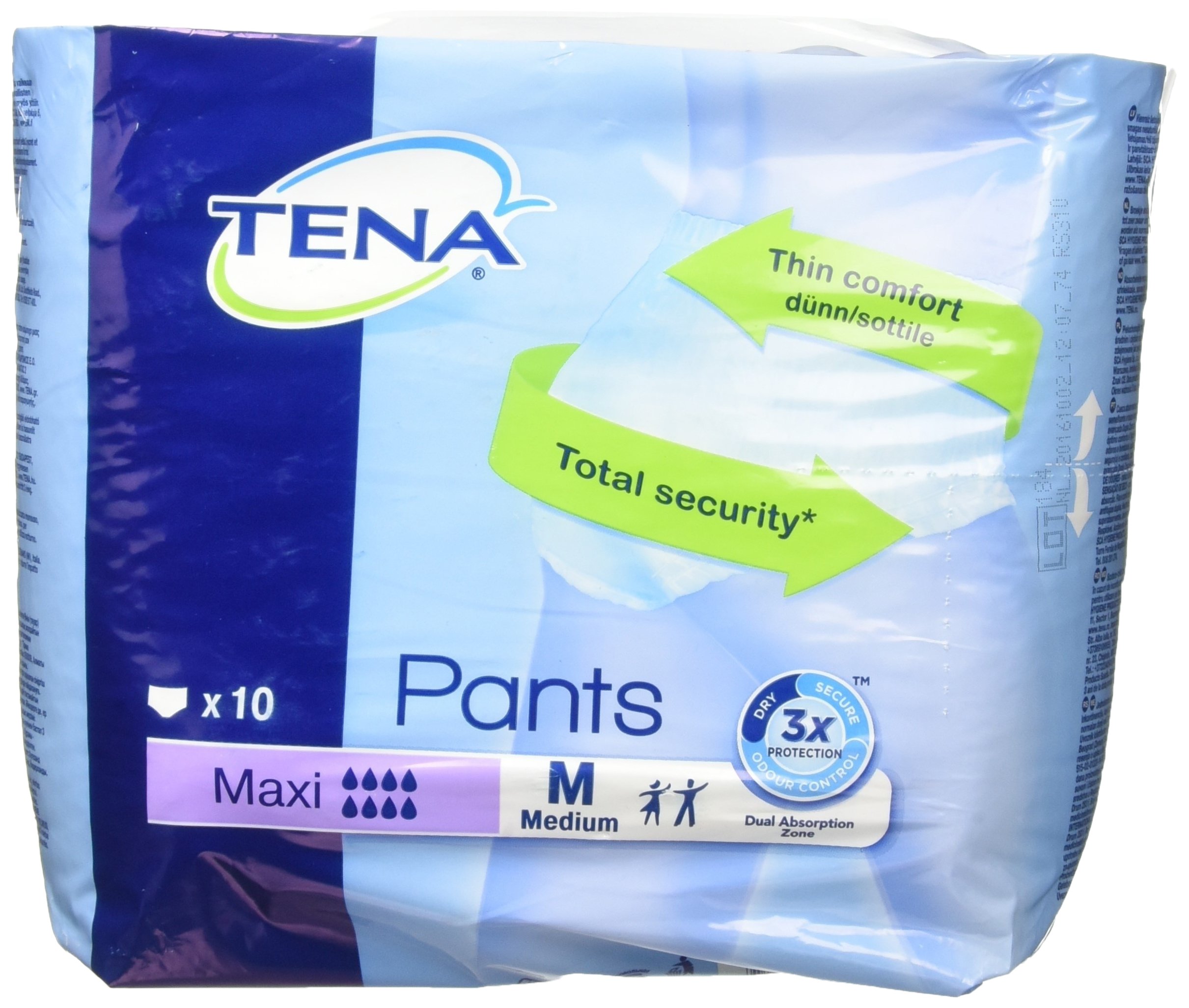 NRS Tena Pants Maxi Medium mit dünner Passform - Pack 10 (Anspruch auf Mehrwertsteuererleichterung in Großbritannien)