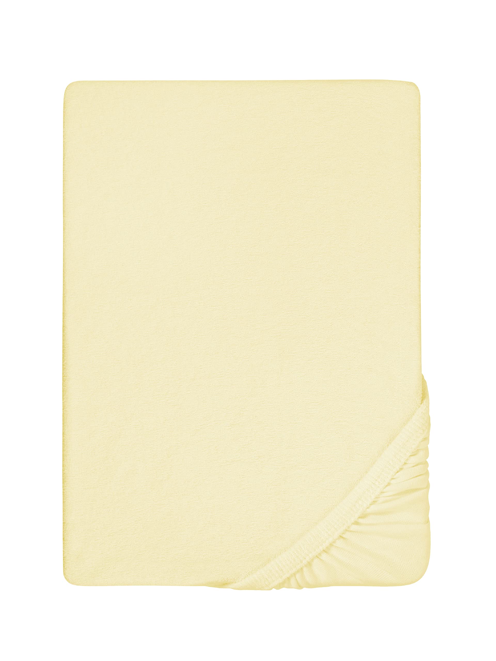 biberna Frottee-Stretch-Spannbetttuch 0012344 gelb 1x 180x200 cm - 200x200 cm