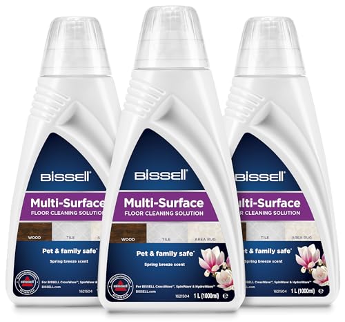 Bissell Multi Surface Reinigungsmittel 3er-Pack | 3 x 1 L | Für CrossWave, SpinWave und HydroWave | 2885, Mix, 1