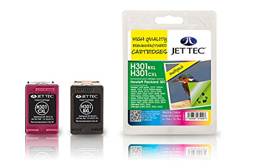 JET TEC H301XLB/C Wiederbefllte Tinte Ersetzt HP HP301XL schwarz
