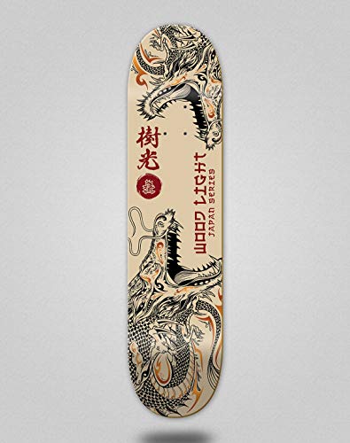 Wood light Monopatín Skate Skateboard Deck Tabla Japan Series Furia (8.0)