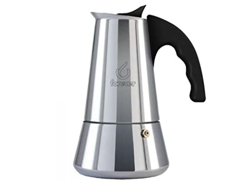 FOREVER kg121303 Miss Conny Induktion kompatibel 4-Cup Espresso Pot