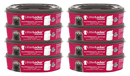 LitterLocker Fashion 8er-Pack Original Nachfüllkassetten, erspart den täglichen Gang zur Mülltonne, sauber und geruchlos