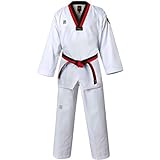Mooto Taekwondo MTX S2 Basic Uniform Poom Dobok TKD WTF genehmigt Karate, Jiu-Jitsu, Kickboxen (170(Height:170~179cm)(5.58~5.87ft))