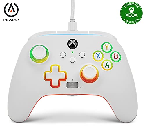 PowerA Verbesserter kabelgebundener Controller für Xbox Series X|S – Spectra Infinity – Weiß