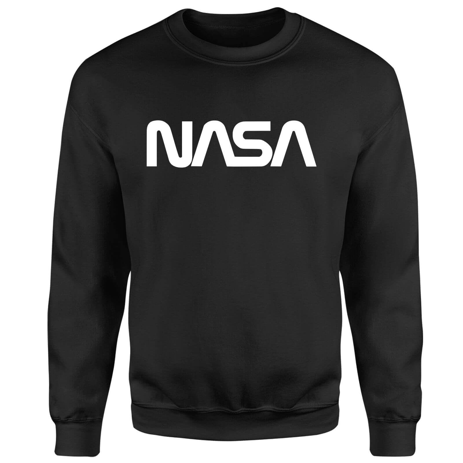 NASA Worm Weiß Logotype Sweatshirt - Schwarz - XL 4