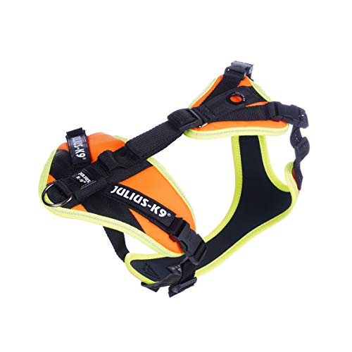 Julius-K9 19MTR-for-XS-AMZ Mantrailing & Outdoor Hundegeschirr, Größe: XS, UV orange mit neon Rand, UV orange mit neon Rand, 170 g