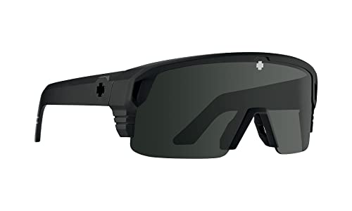 Spy Optic Monolith 50/50 Sonnenbrille, Rahmenfarbe: Mattschwarz – Glasfarbe: Happy Grey Green W/Black Spectra Mirror,