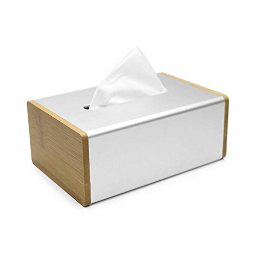 ZXGQF Tissue Box Aluminium Massivholz Rechteckiger Papierhandtuchhalter Für Zuhause BüroAuto Dekoration Tissue Box Halter
