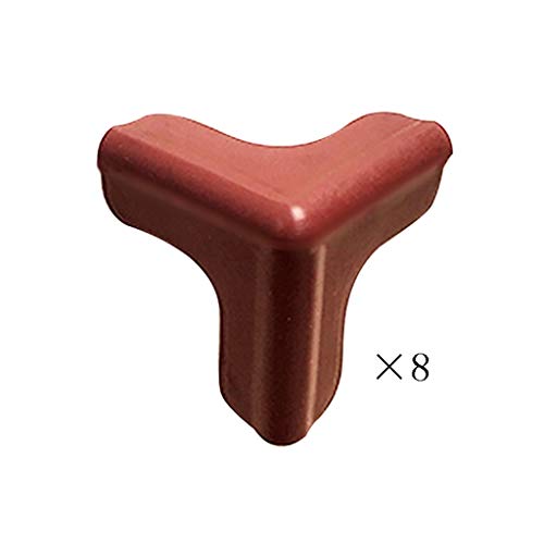 AnSafe Tischkantenschutz, Sicherheit for Möbelecken Blutergüsse Vermeiden (40 Mm × 40 Mm × 40 Mm, 5 Farben) (Color : Brown)