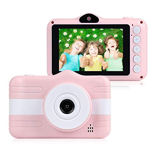 Qiandeng Kinder-Kamera, Digitalkamera for Kinder Geschenke, die Kamera for Kinder 3-10 Jahre Alten 3,5 Zoll großen Bildschirm mit 32 GB SD-Karte, SD-Kartenleser