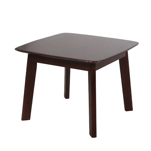 GJ Kleiner quadratischer Tisch aus Massivholz, Sofa-Beistelltisch, quadratischer Ecktisch, nordischer minimalistischer Mini-Couchtisch, Kleiner Balkontisch (Color : B, Size : 60X60X45Cm)