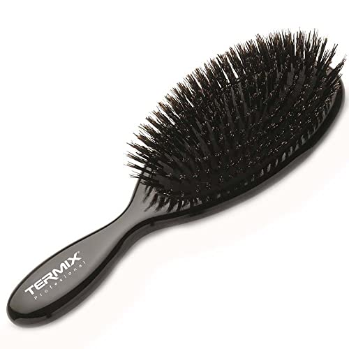 Termix professionelle Haarbürste mit natürlichen Wildschweinborsten. Professionelle Haarbürste, ideal zum Entwirren und Polieren von Haaren. Große Größe.
