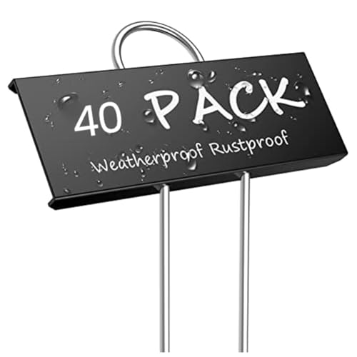 Sweetness 40er-Pack Metall-Pflanzenetiketten, Wiederverwendbare Kindergartenetiketten für Gemüse, Blumen, Samen, Gewächshaus