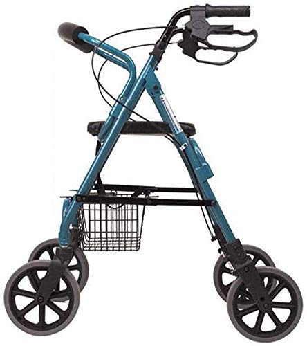 Einkaufsrollator für Senioren, Gehhilfe, Gehhilfe, leichter Mobilitätswagen, Kinderwagen, Roller mit Sitz und Tasche, 4 Räder für ältere Menschen, Belastung 120 kg