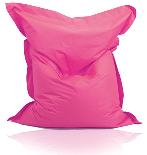 Kinzler S-10137/12 XXL Riesensitzsack, 140x180 cm, neue Styroporkügelchen, Sitzsack Outdoor Indoor, in vielen verschiedenen Farben, mit Innensack, pink