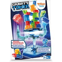 Play Fun by IMC Toys, Gravity Tower von Toggo Toys; auf der wackeligen Basis-Plattform Wird EIN Turm gebaut. Der Gegner: die Schwerkraft; Spielspaß & Lerneffekt; ab 6 Jahren geeignet.